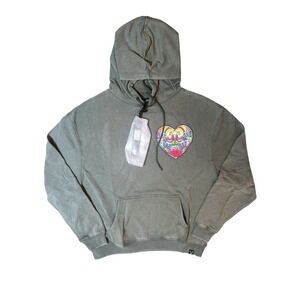 Civilized Love Hurts Grey Hooded Sweatshirt Streetwear Hip Hop Urban Skate NWT